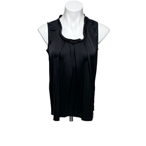 Talbots black silk sleeveless top size 12 - Picture 1 of 13